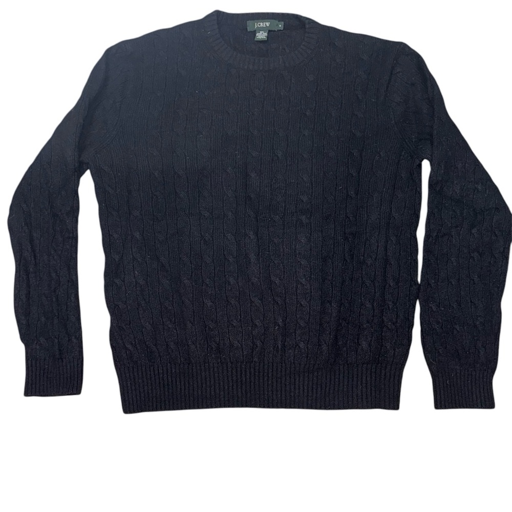 J. Crew Men's Cable Knit Sweater - Charcoal